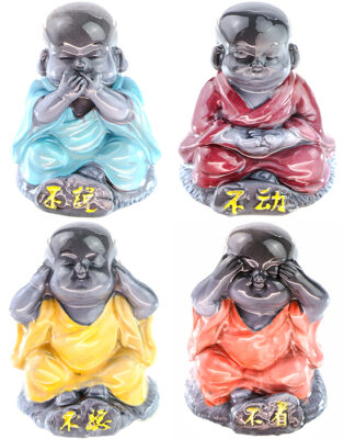 фото - набор статуето Будда 4 шт меняют цвет