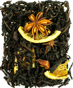 фото - Черный согревающий Чай с вкусом глинтвейна,  пряный ароматизированный чай