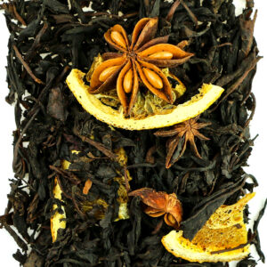 фото - Черный согревающий Чай с вкусом глинтвейна,  пряный ароматизированный чай