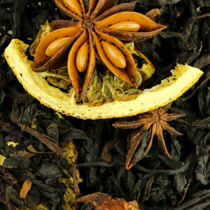 фото - Черный согревающий Чай с вкусом глинтвейна,  пряный ароматизированный чай