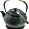 фото - (Копія)Чайник для заваривания чая тэцубин чугунный с ситом, , 1200 мл+подставка+ухват