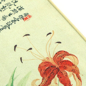 фото - Полотенце для чайной церемонии, Лилия, утолщенная чайная салфетка из микрофибры,  40х18 см