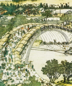 фото - Полотенце для чайной церемонии, Цинмин на реке, утолщенная чайная салфетка из микрофибры,  40х18 см