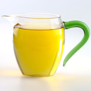 фото - (Копія)Чахай Стеклянный для чайной церемонии гунфу, с синей ручкой, 300 мл