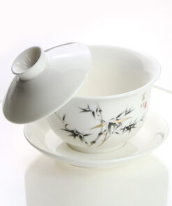 фото - Гайвань , з невагомою кришкою і блюдцем, порцеляна Дехуа, 150 мл