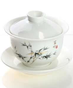 фото - Гайвань , з невагомою кришкою і блюдцем, порцеляна Дехуа, 150 мл