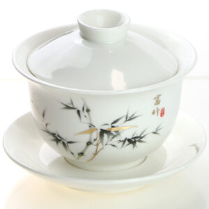 фото - Гайвань , з невагомою кришкою і блюдцем, порцеляна Дехуа, 150 мл