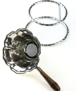 фото - Ситечко Ча Лоу для чайної церемонії “Срібний лотос” и золотий лотос