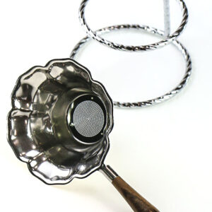 фото - Ситечко Ча Лоу для чайної церемонії “Срібний лотос” и золотий лотос