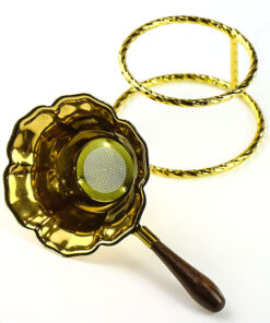 фото - Ситечко Ча Лоу для чайної церемонії “Срібний лотос” и золотий лотос