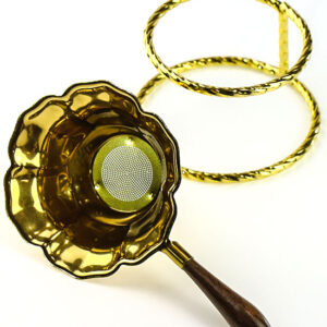 фото - Ситечко Ча Лоу для чайної церемонії “Срібний лотос” и золотий лотос