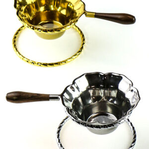 фото - Ситечко Ча Лоу для чайної церемонії “Срібний лотос” и золотий лотос