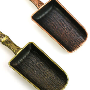 фото - Чайна ложка для чайної церемонії “Бамбуковий совок” колір бронза,мідь