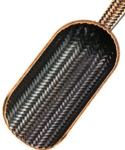 фото - Чайна ложка для чайної церемонії “Солом’яний кошик” колір бронза,мидь