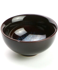 фото - Піала для чаю високий лотос блакитний, чабей, кераміка теммоку, тяньму, 50 мл